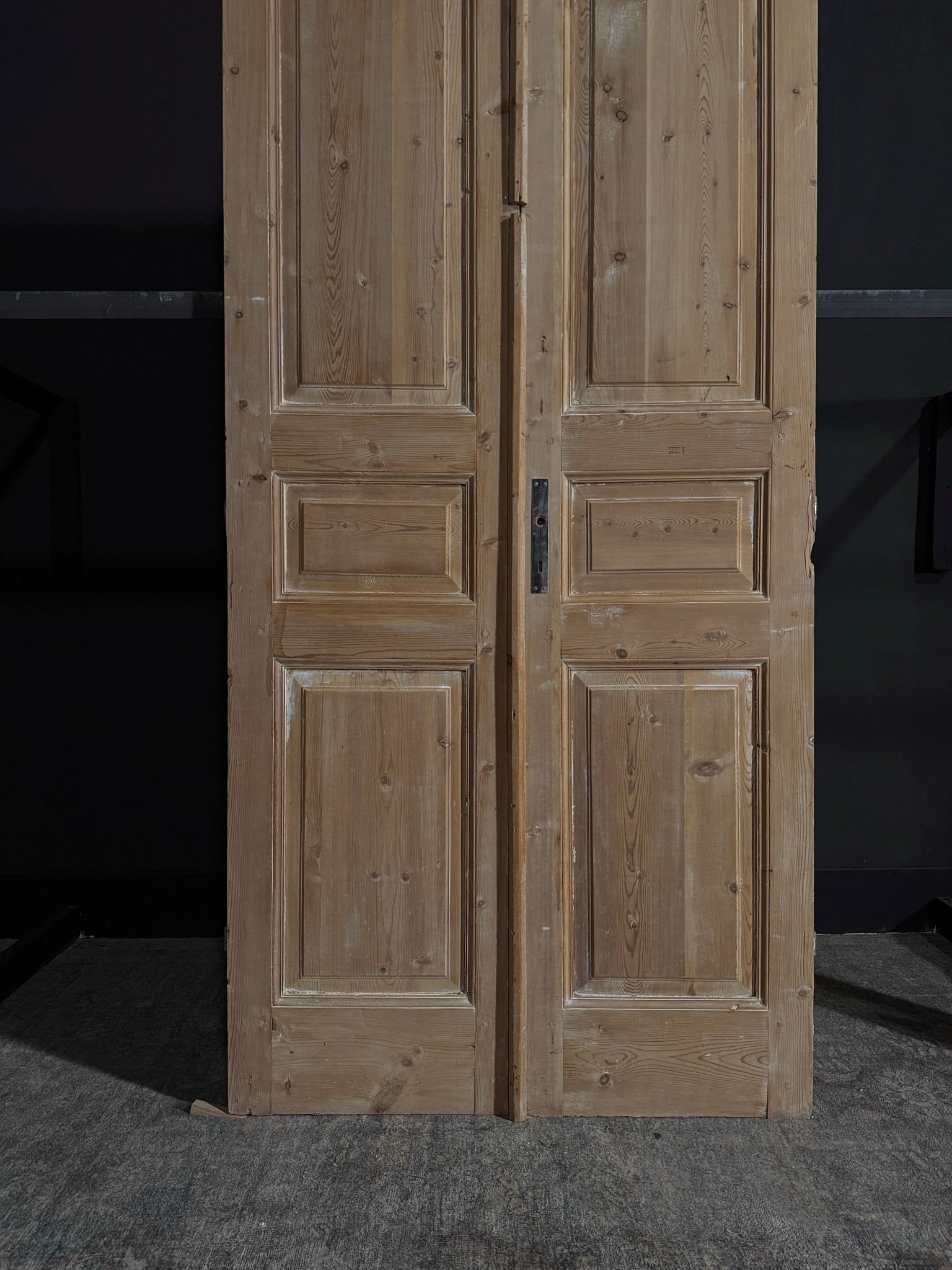 Antique Iron 3 Panel Double Doors - 41.75x98.75 - N24