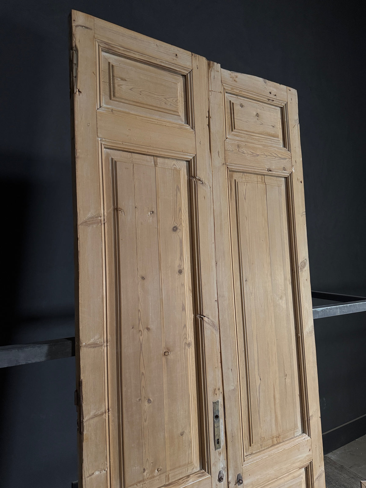 Antique 4 Panel Solid Double Doors - 43.5x102.5 - N530