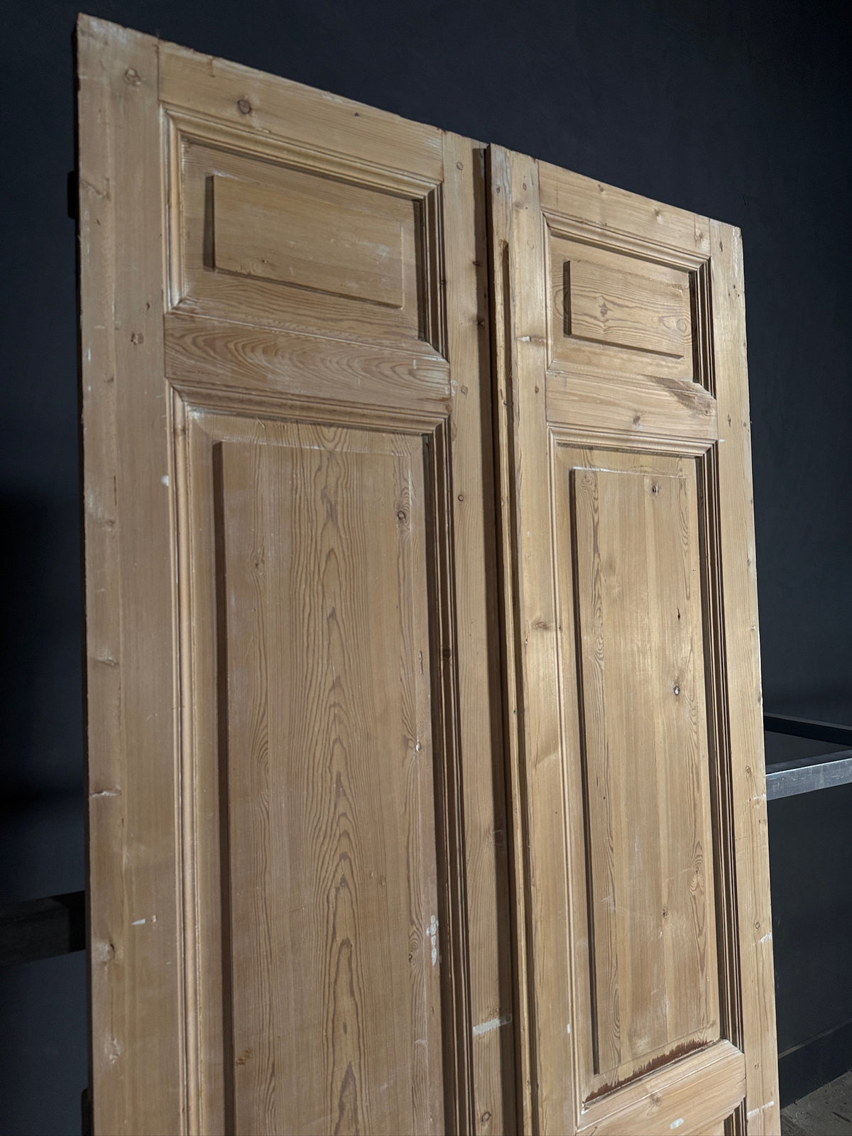 Antique 4 Panel Solid Double Doors - 45x100 - N614