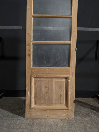 Antique Obscured Glass 3 Lite Single Door - 31.75x85.75 - N357