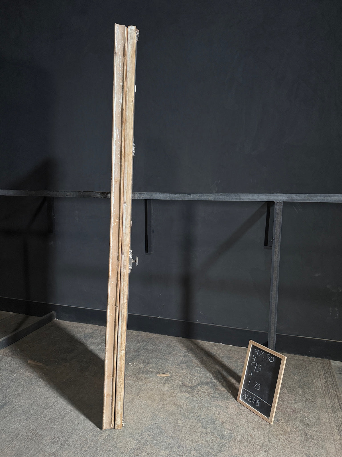 Antique Glass 3 Lite French Doors - 47.5x95 - N658