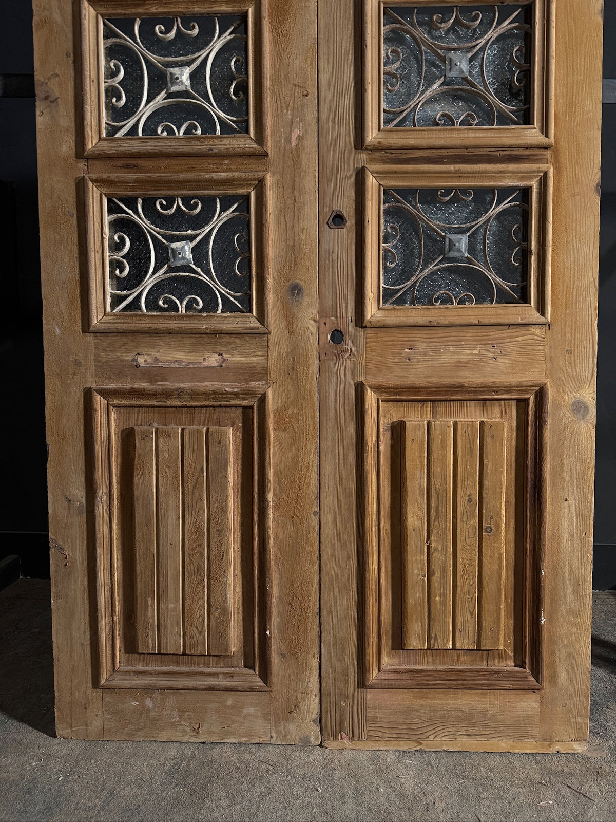 Antique Iron French Doors - 48x85.25 - N667