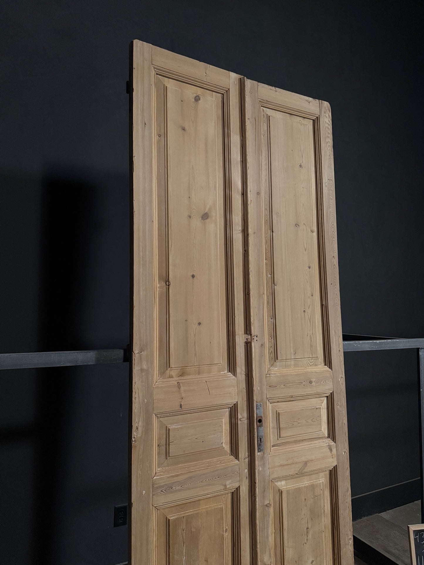 Antique 3 Panel Solid Double Doors - 43.25x110.75 - N332