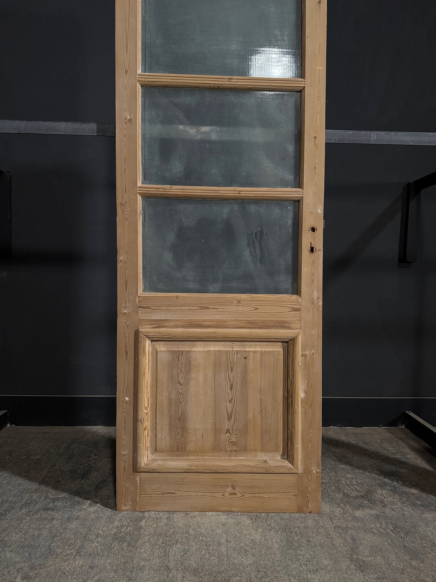Antique Obscured Glass 3 Lite Single Door - 31.75x85.75 - N358