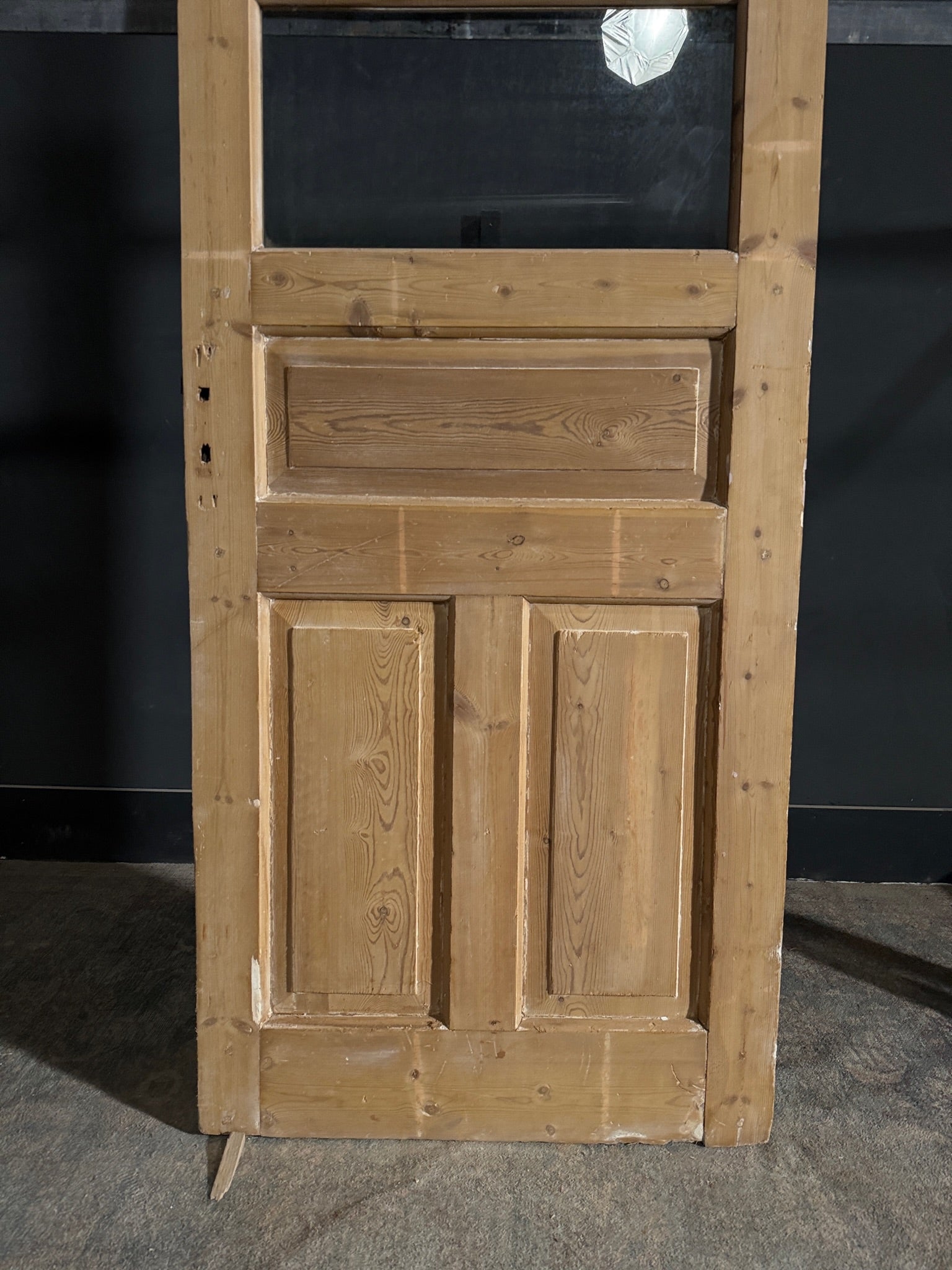 Antique Glass 3 Lite Single Door - 31.5x88.5 - N516