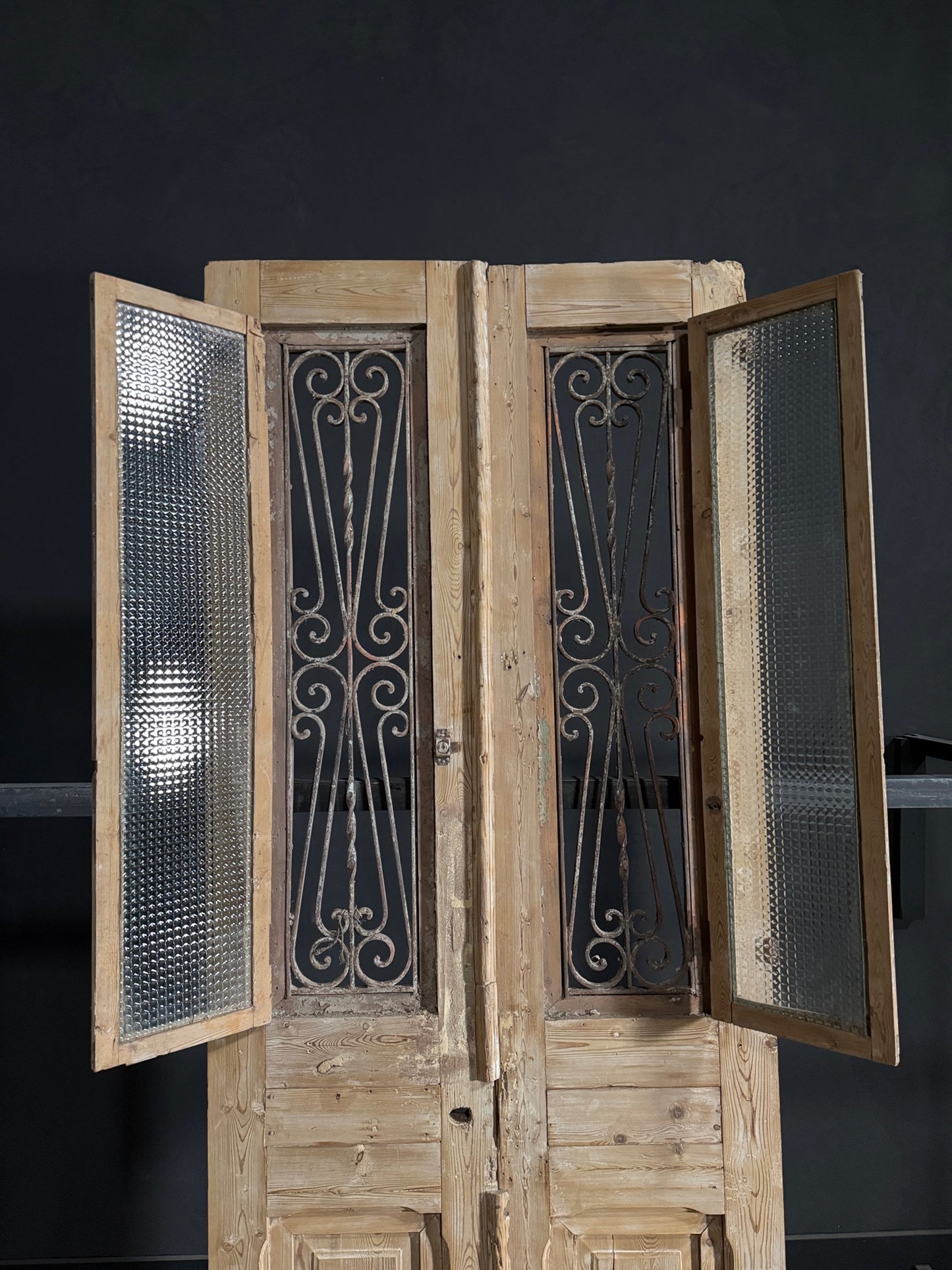 Antique Iron French Doors - 38x94.5 - N104