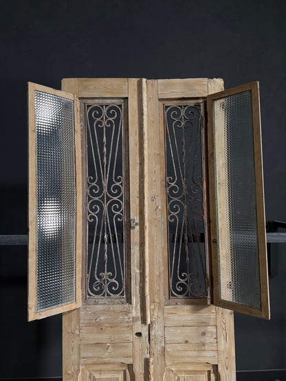 Antique Iron French Doors - 38x94.5 - N104