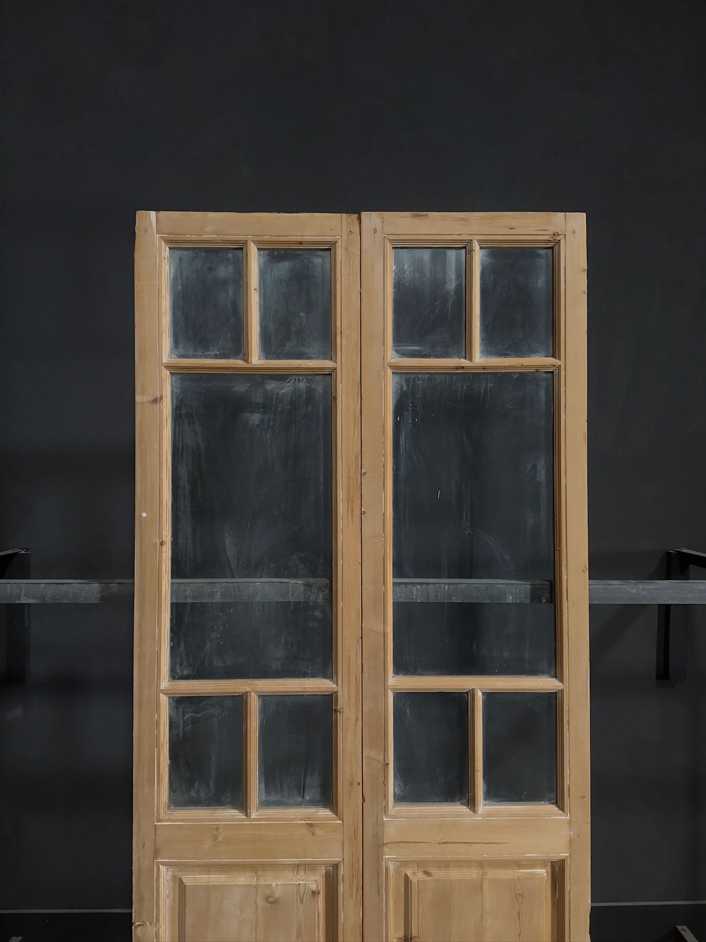 Antique Glass 5 Lite French Doors - 43x95 - N281