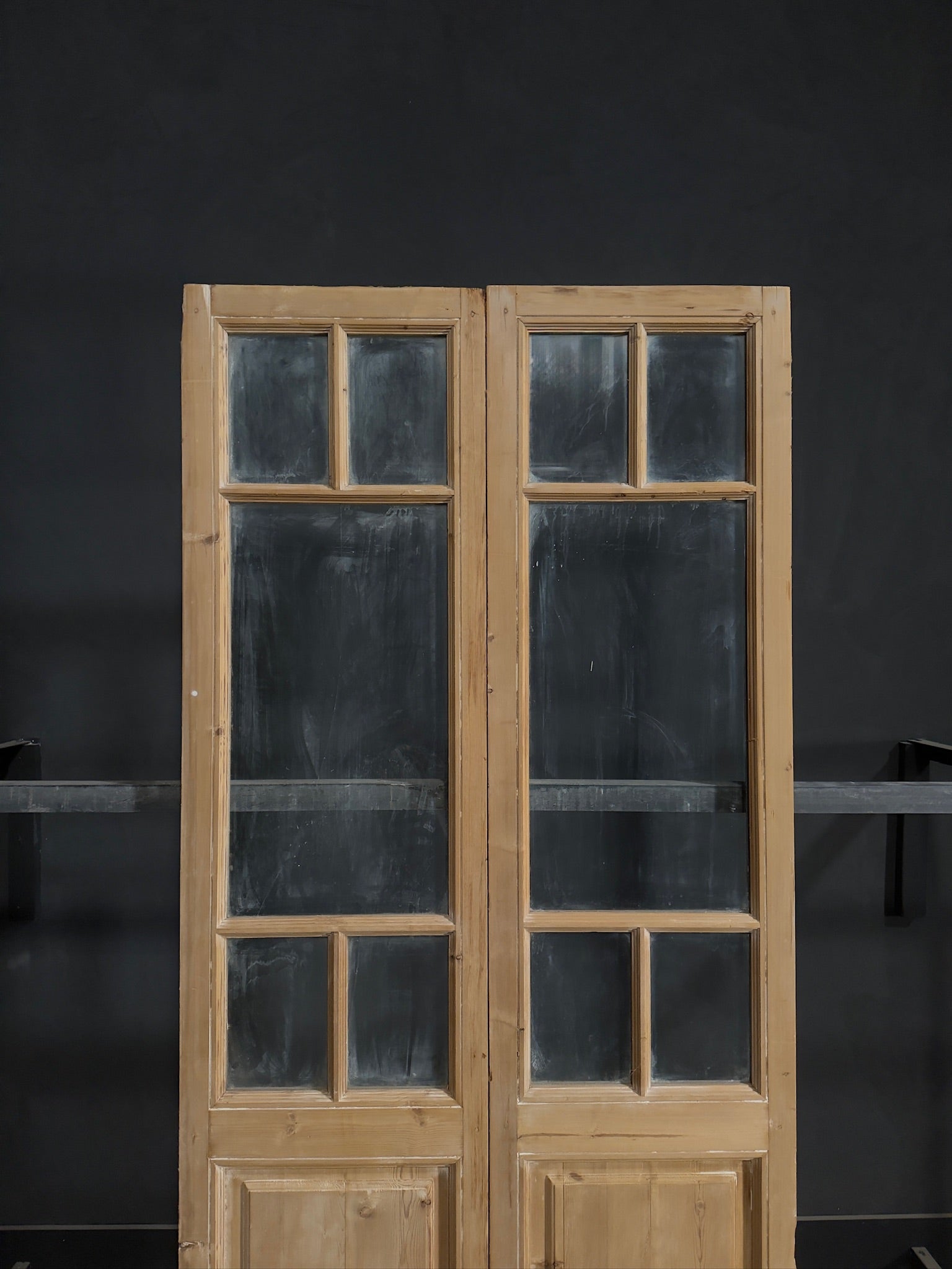 Antique Glass 5 Lite French Doors - 43x95 - N281