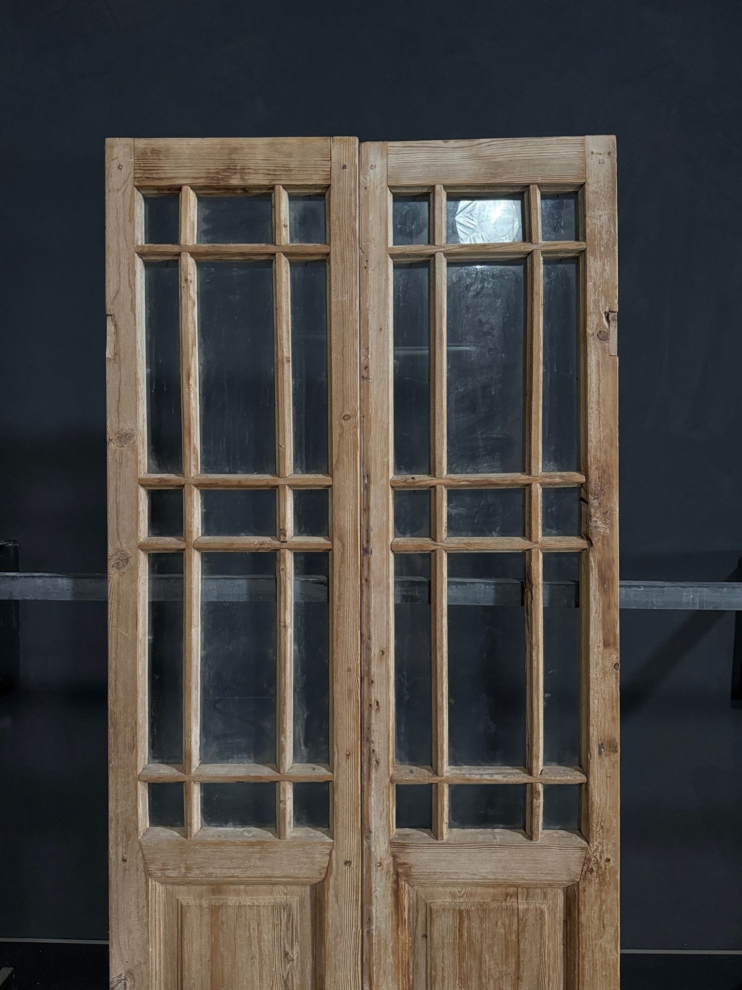 Antique Glass 15 Lite French Doors - 40.25x94.5 - N394