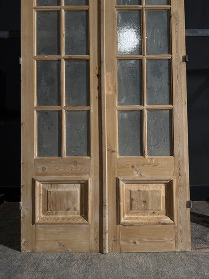 Antique Obscured Glass French Doors - 44.25x95.5 - N471