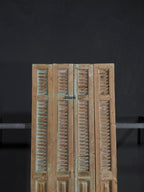 Antique Louvered 3 Panel Bi-Fold Doors - 36x86 - N297