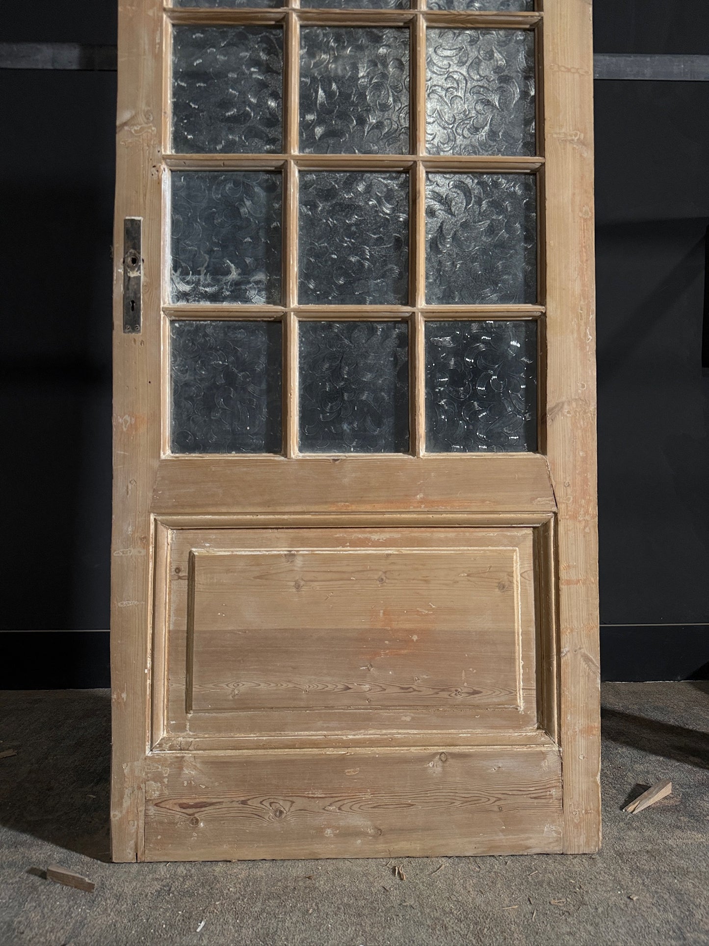 Antique Obscured Glass 15 Lite Single Door - 35.25x87 - N432