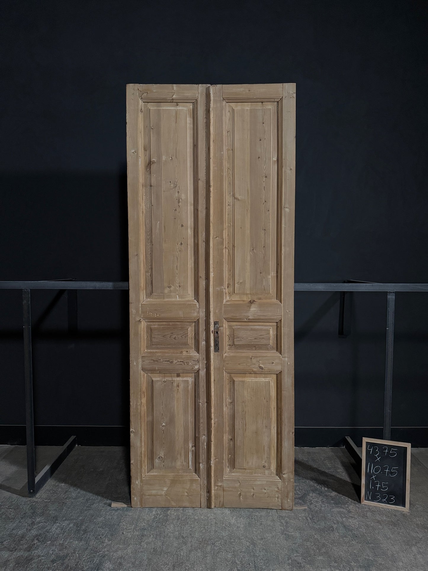 Antique Solid Double Doors - 43.75x110.75 - N323
