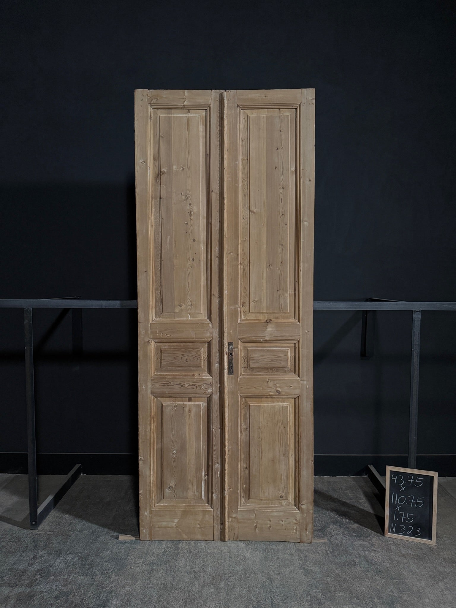 Antique Solid Double Doors - 43.75x110.75 - N323