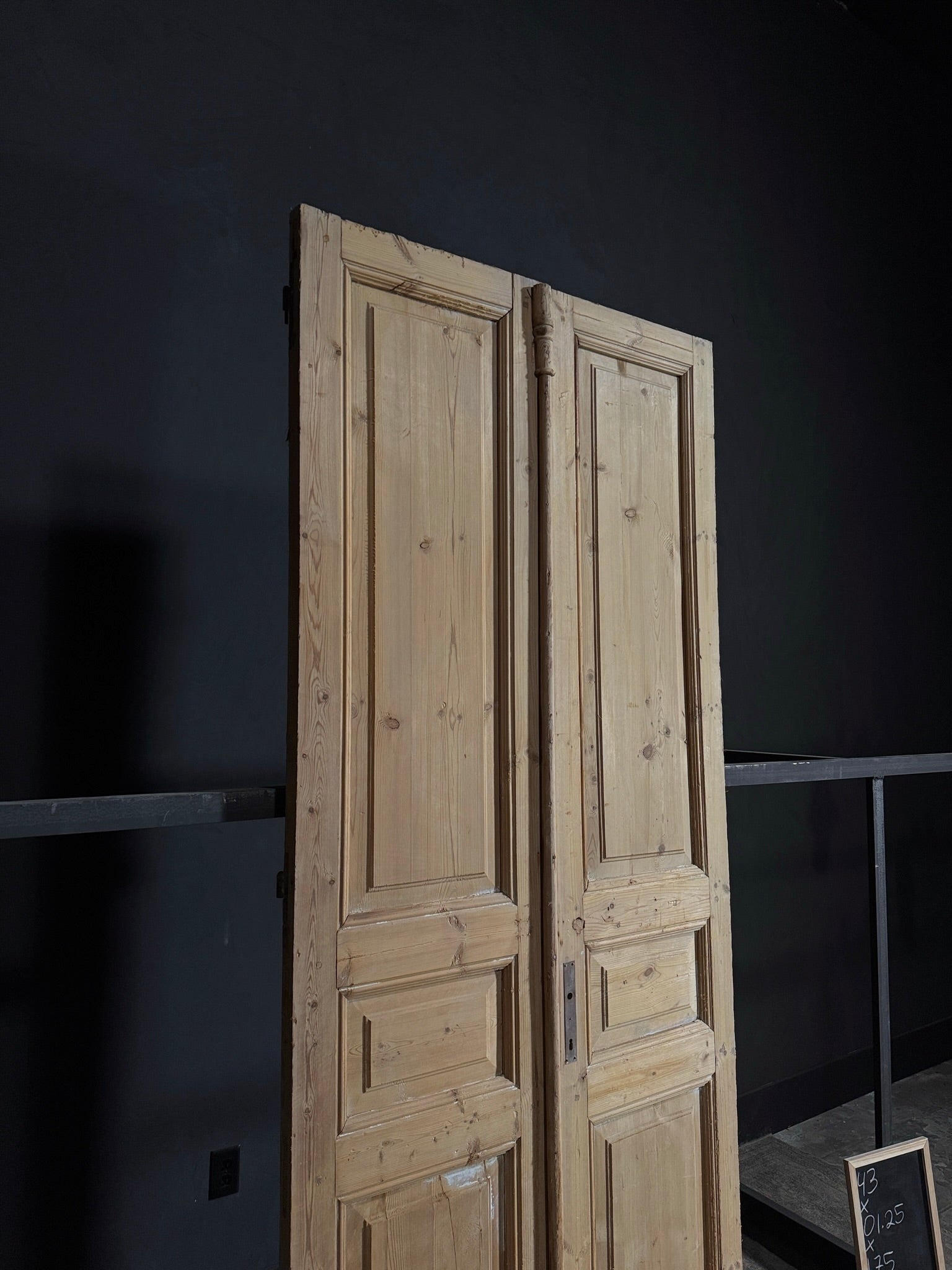Antique 3 Panel Double Doors - 43x101.25 - N31
