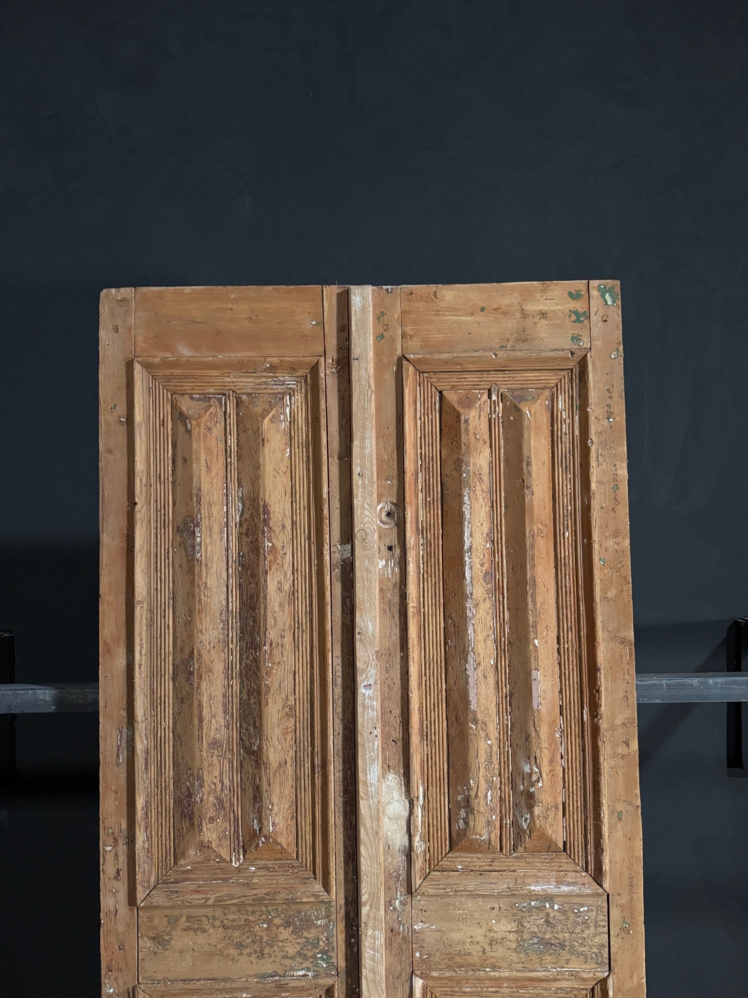 Antique 2 Panel Solid Double Doors - 42.75x92.5 - N123