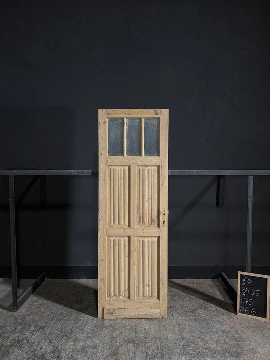 Antique Fluted 3 Lite Single Door - 28x84.25 - N66