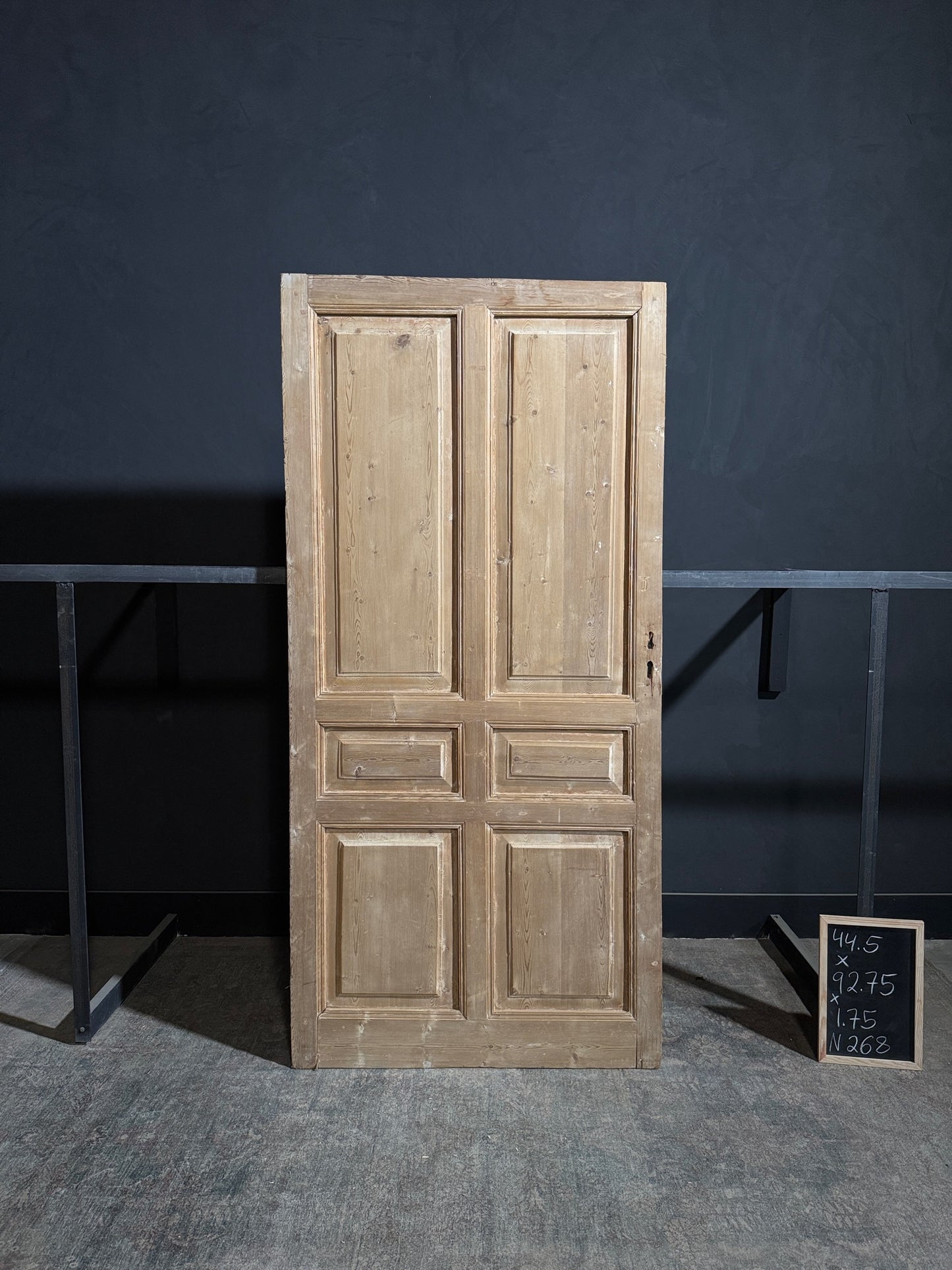 Antique 6 Panel Solid Single Door - 44.5x92.75 - N268