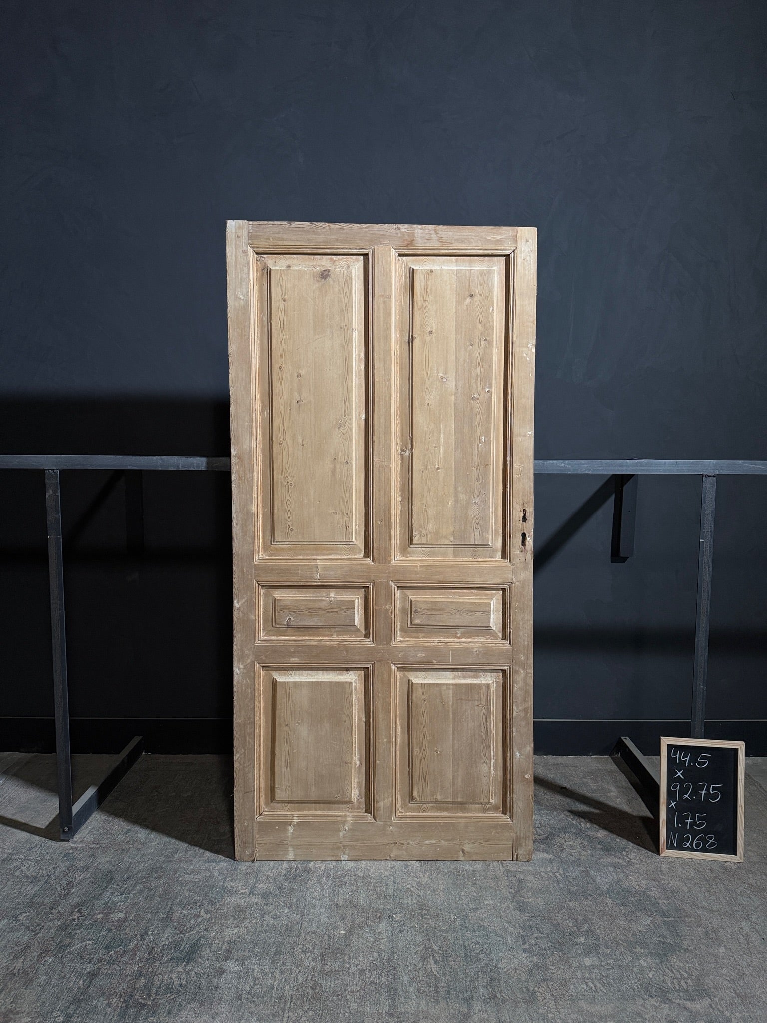 Antique 6 Panel Solid Single Door - 44.5x92.75 - N268