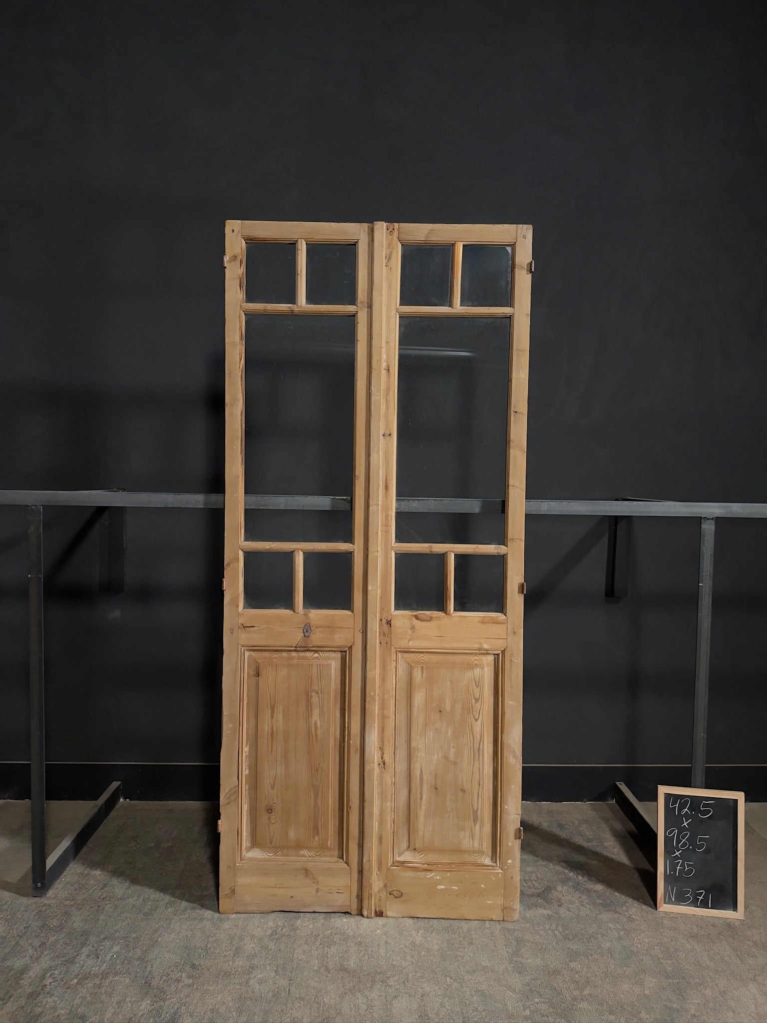 Antique Glass 4 Lite French Doors - 42.5x98.5 - N371