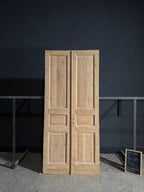 Antique 3 Panel Solid Double Doors - 43.5x97.25 - N629