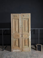 Antique 4 Panel Solid Double Doors - 51x98.5 - N120