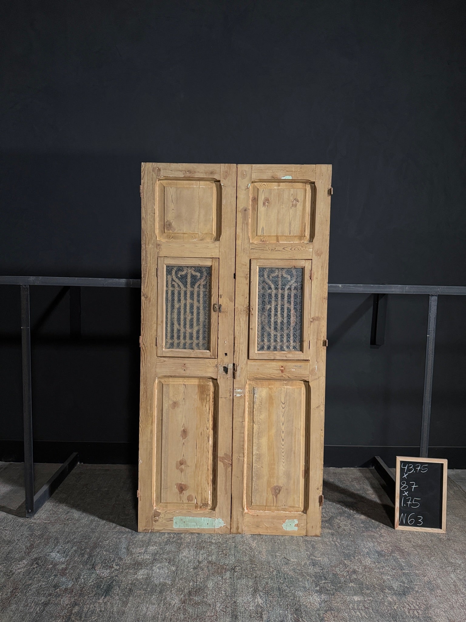 Antique Iron French Doors - 43.75x87 - N63