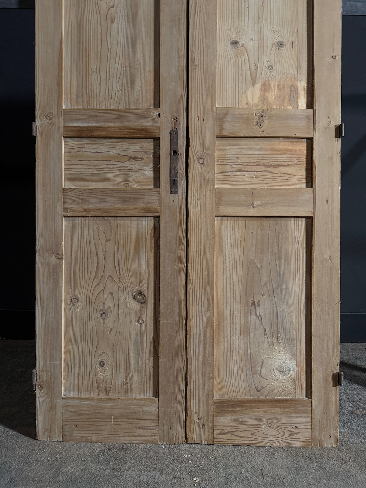 Antique 3 Panel Solid Double Doors - 40x82.75 - N642