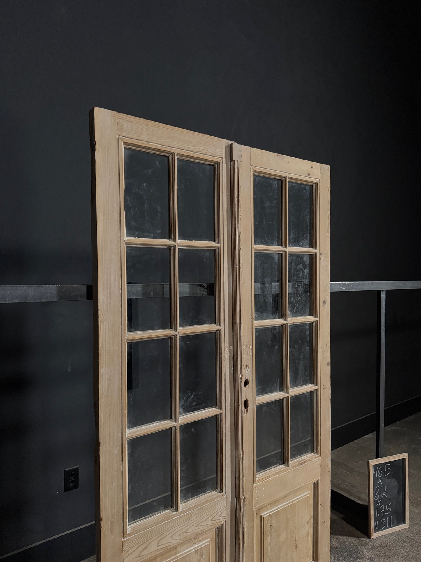 Antique Glass 4 Lite French Doors - 46.5x82 - N311