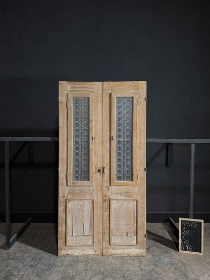 Antique Iron French Doors - 44.75x89 - N96