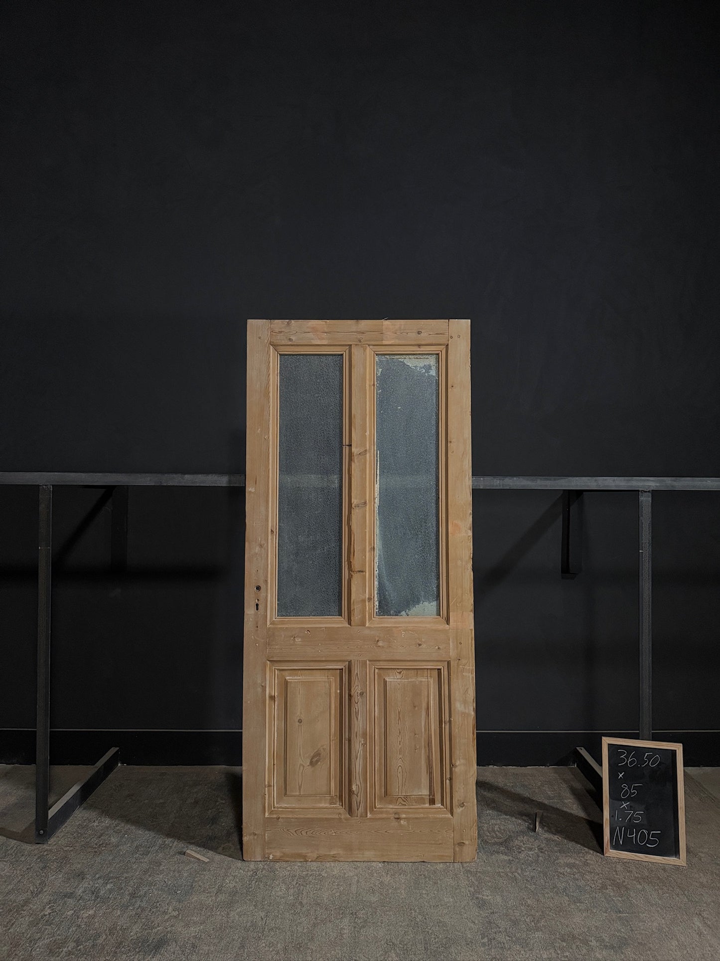 Antique Obscured Glass 2 Lite Single Door - 36.5x85 - N405