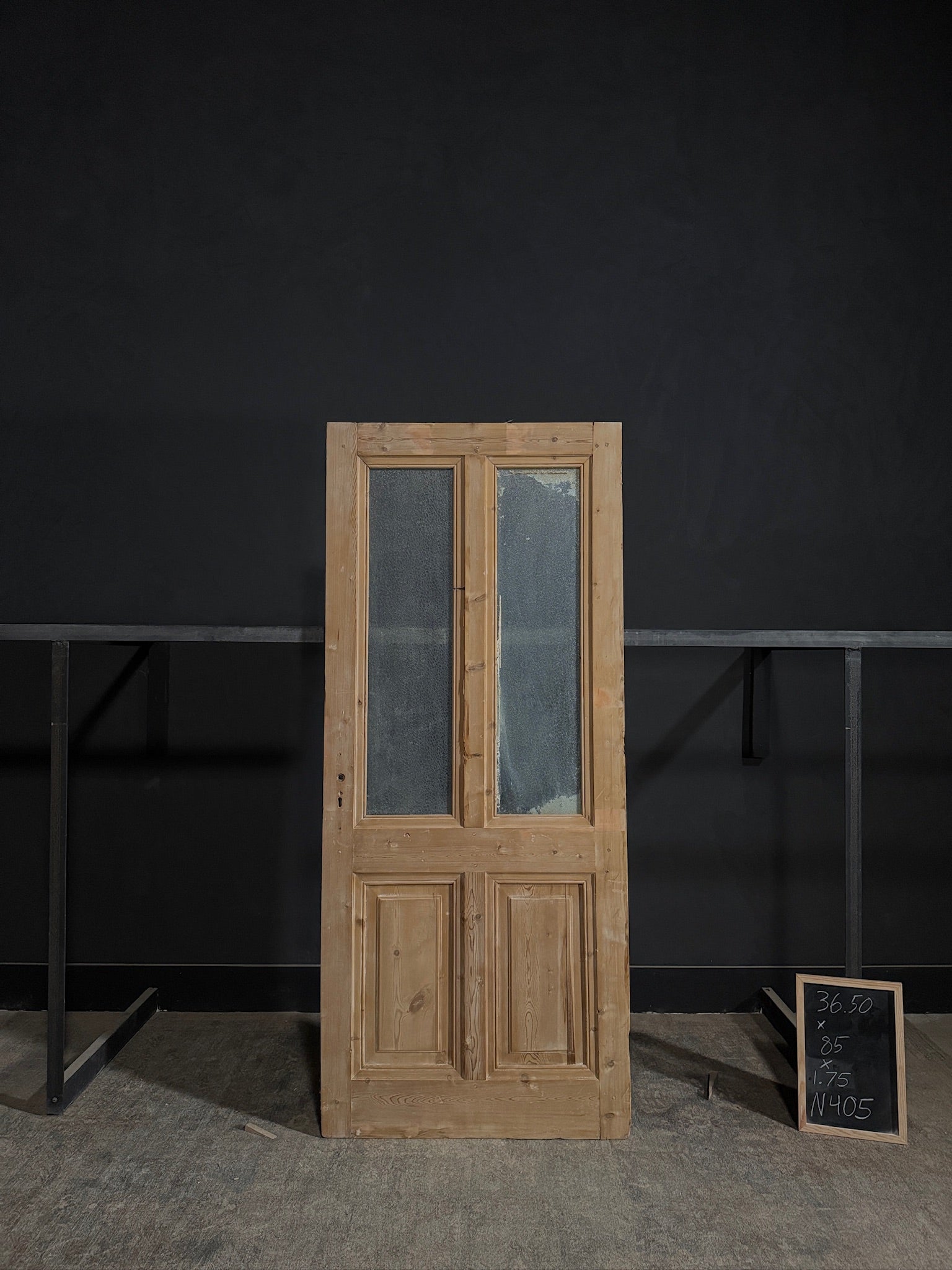 Antique Obscured Glass 2 Lite Single Door - 36.5x85 - N405