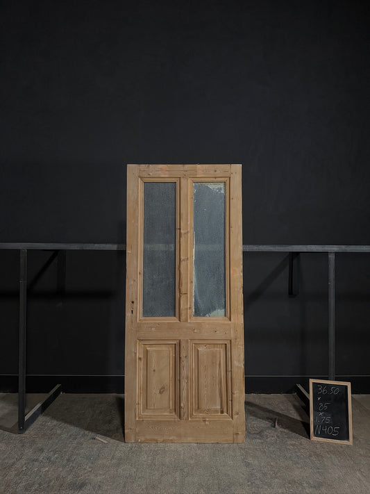 Antique Obscured Glass 2 Lite Single Door - 36.5x85 - N405