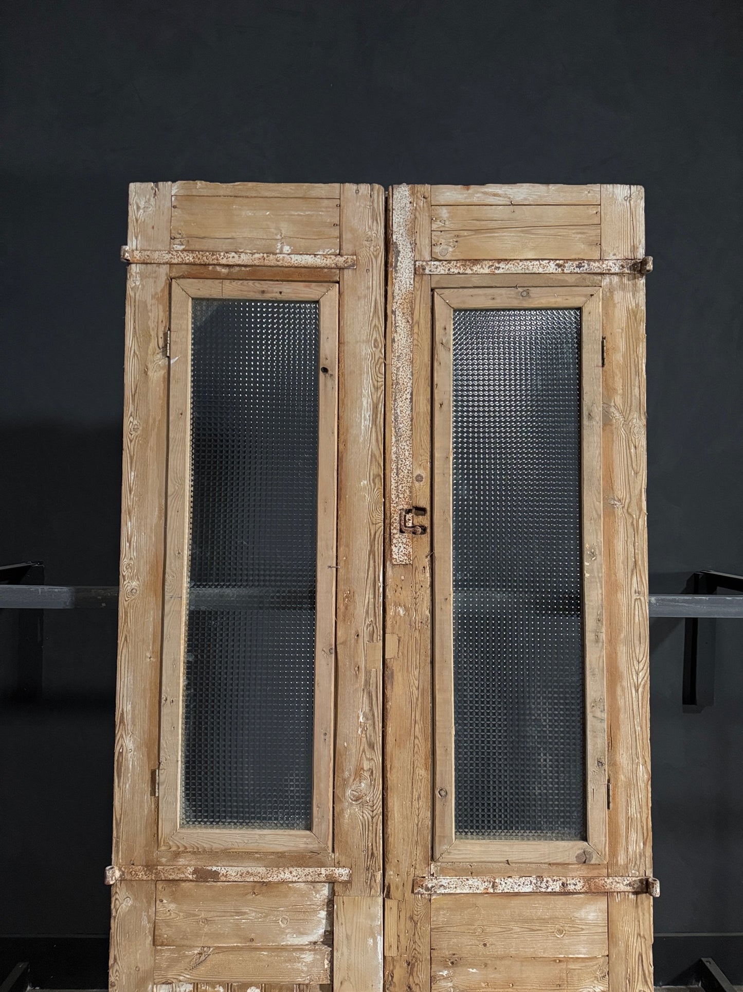 Antique Glass 1 Lite French Doors - 48.75x99 - N64
