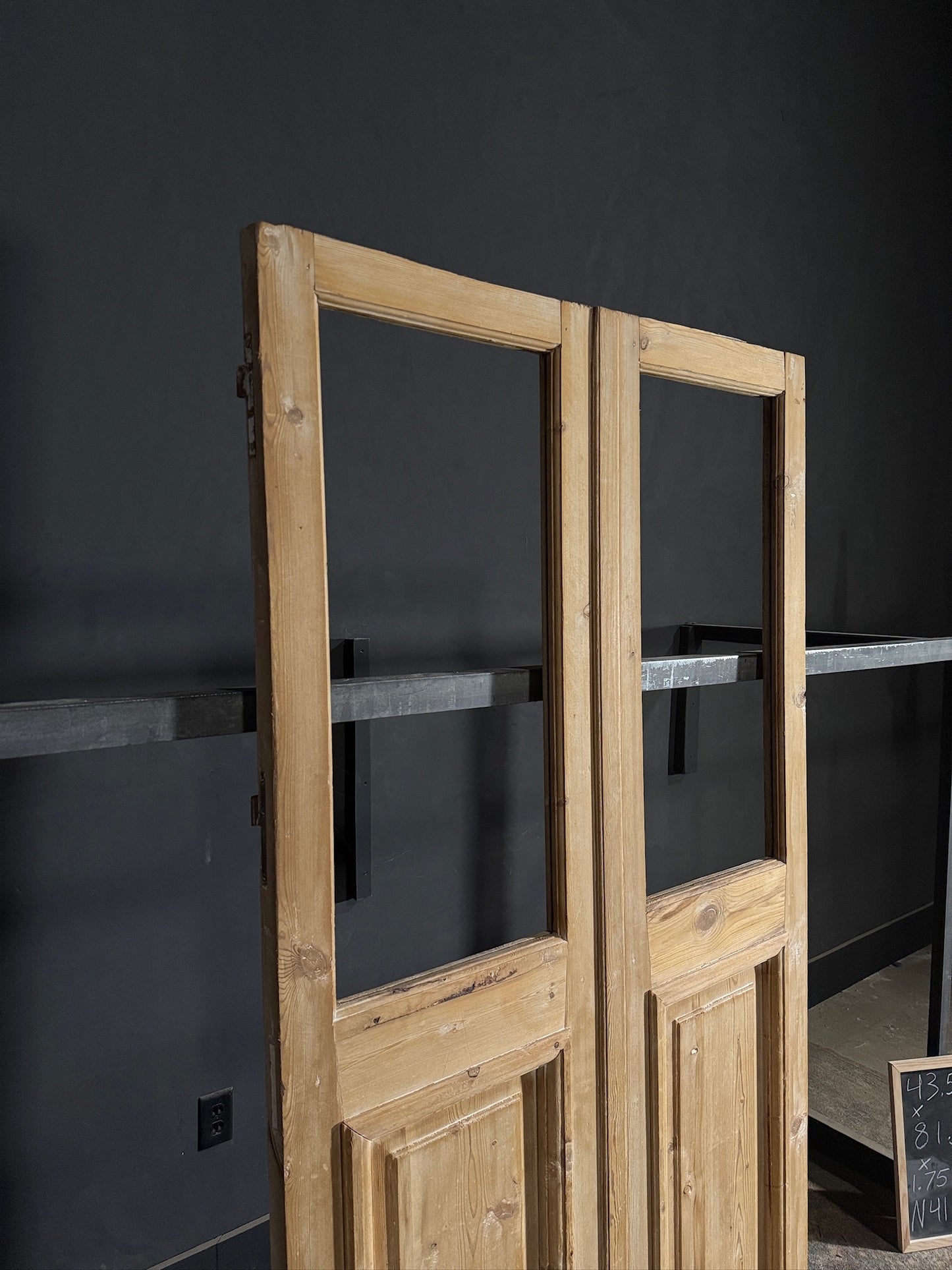 Antique Glass 1 Lite French Doors - 43.5x81.5 - N411
