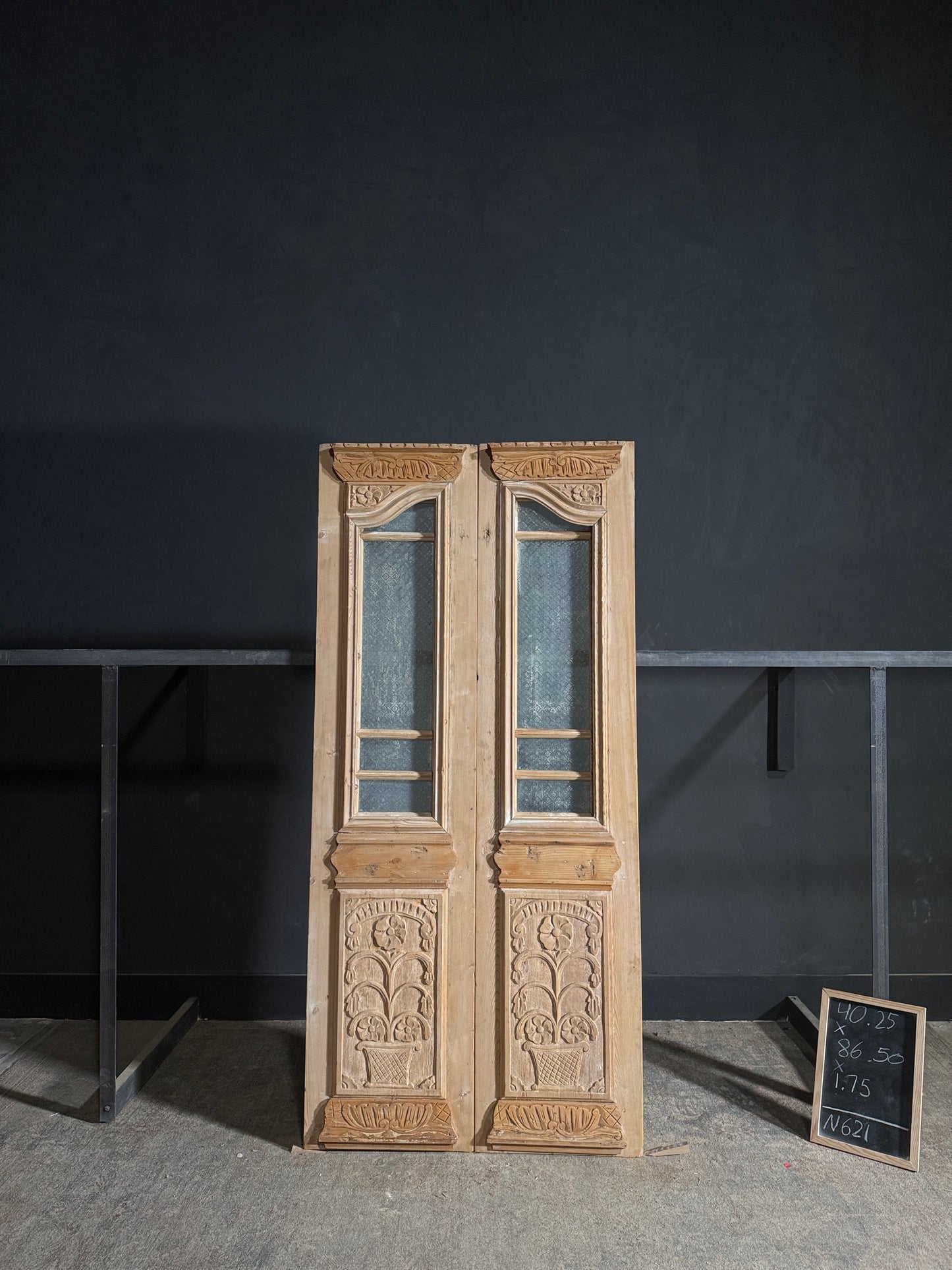 Antique Carved French Doors - 40.25x86.5 - N621