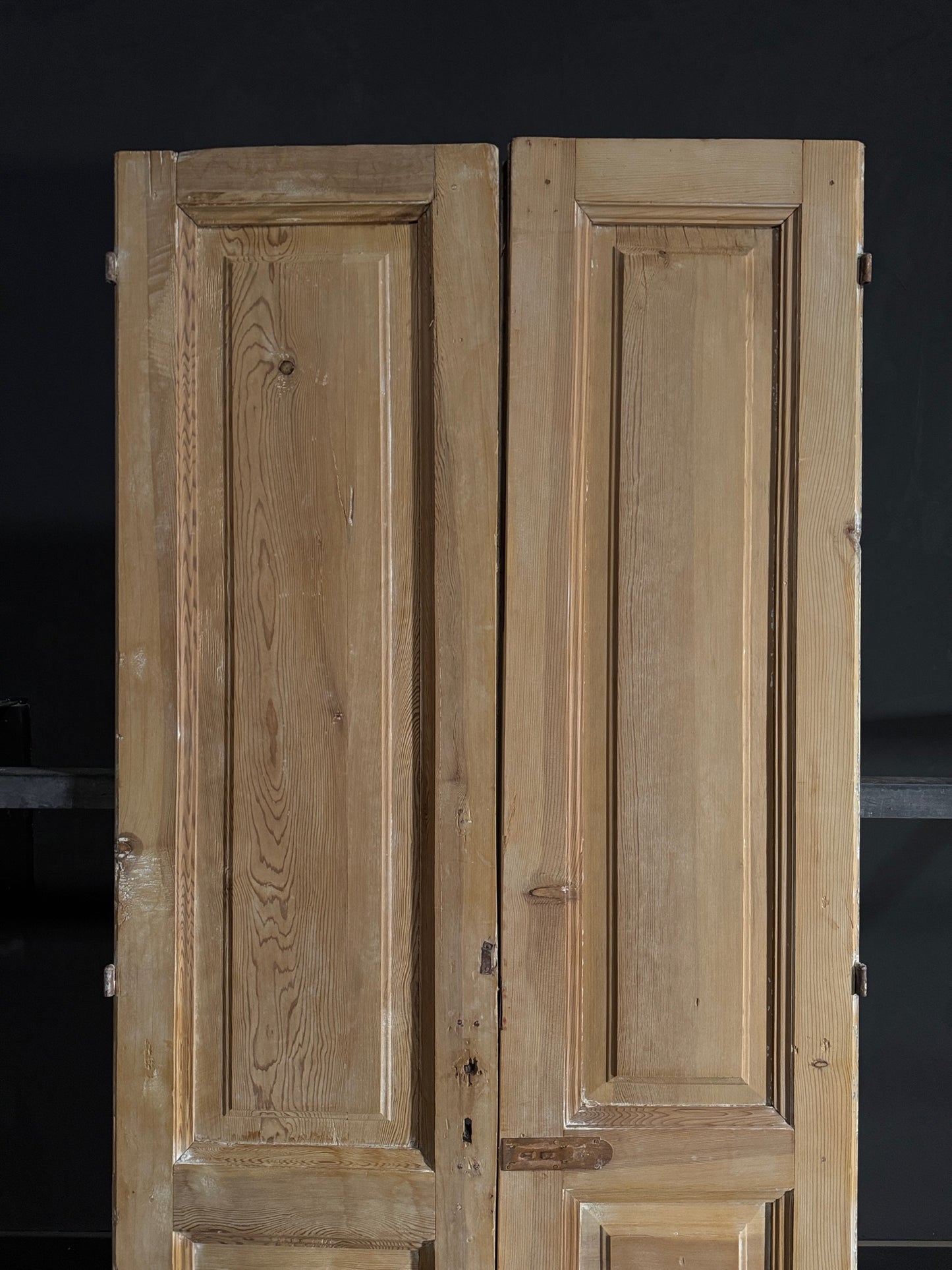 Antique 4 Panel Solid Double Doors - 41x95.5 - N556