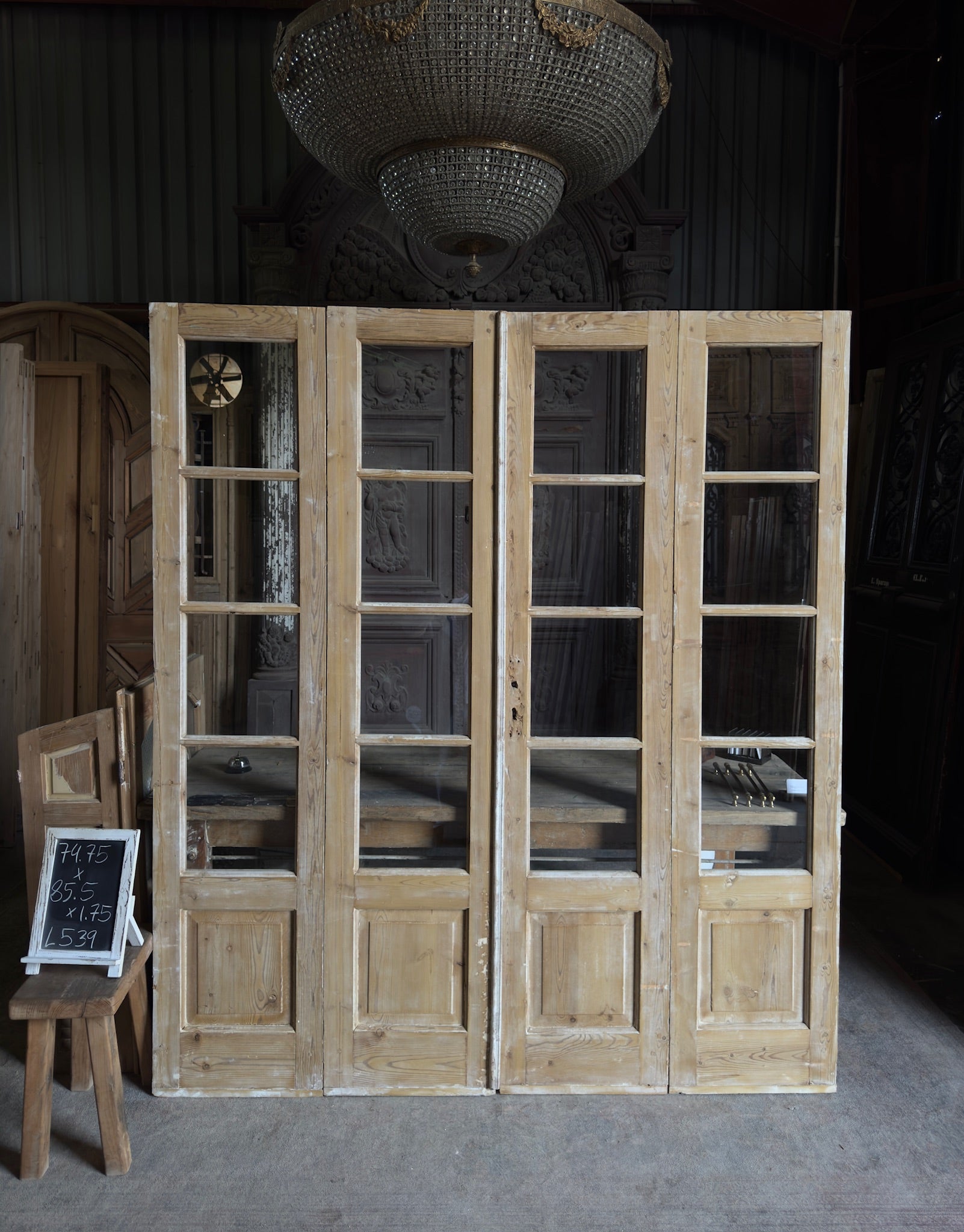 Antique Glass 24 Lite Bi-Fold Doors - 85.5x79.75 - 529