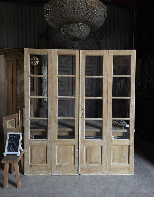Antique Glass 24 Lite Bi-Fold Doors - 85.5x79.75 - 529