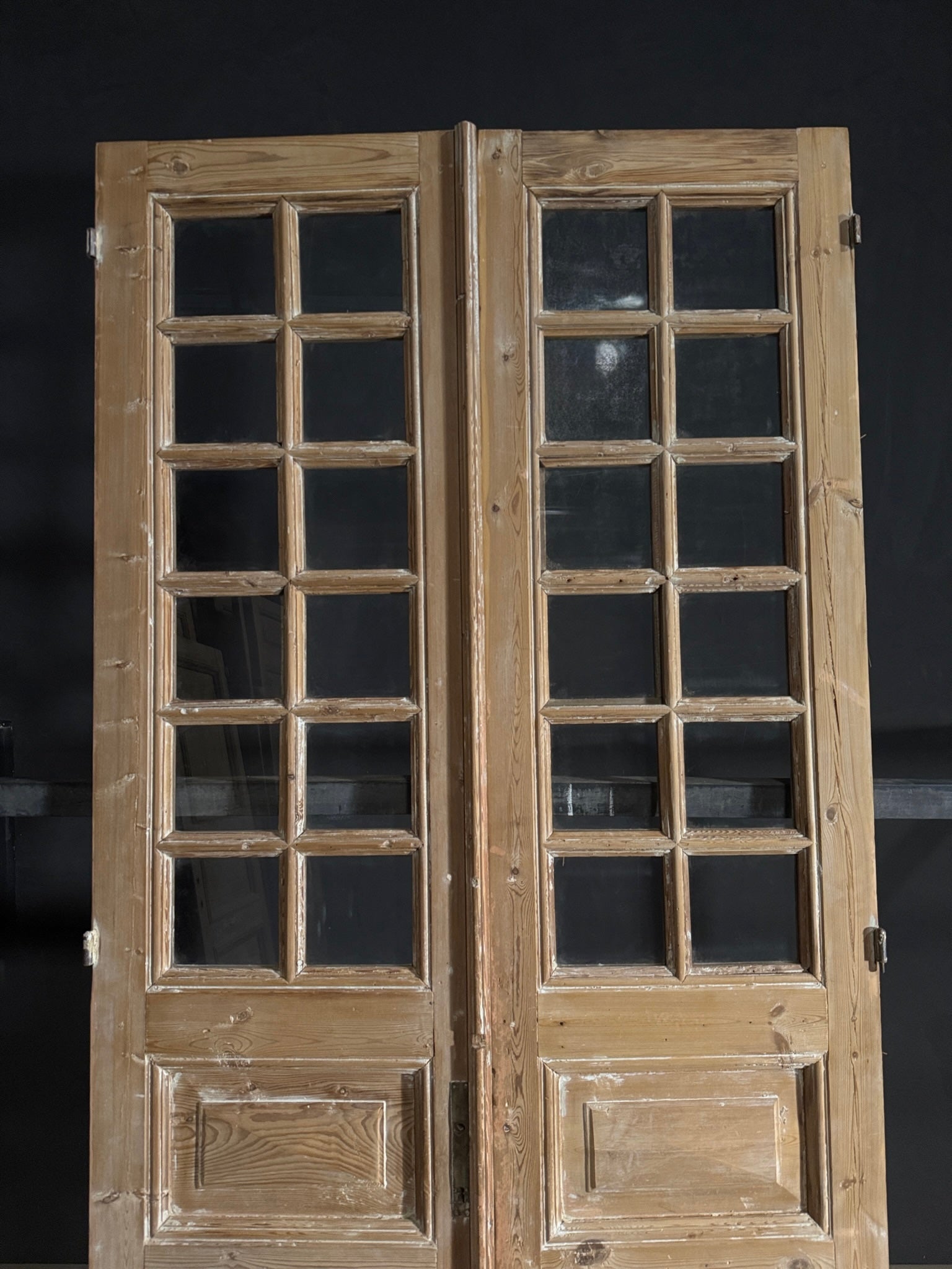 Antique Glass 12 Lite French Doors - 43.5x97.5 - N541