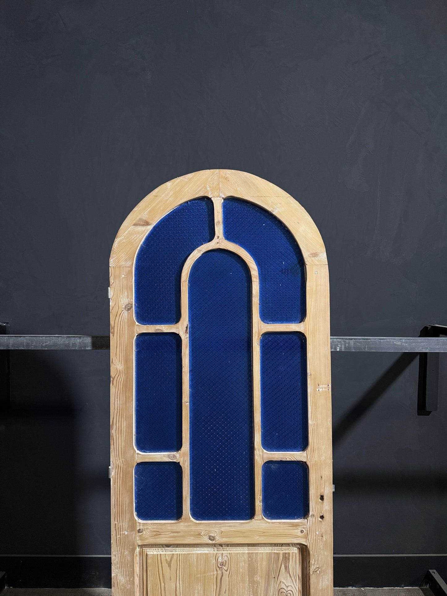 Antique Obscured Glass 7 Lite Arched Single Door - 31.75x83.75 - N264