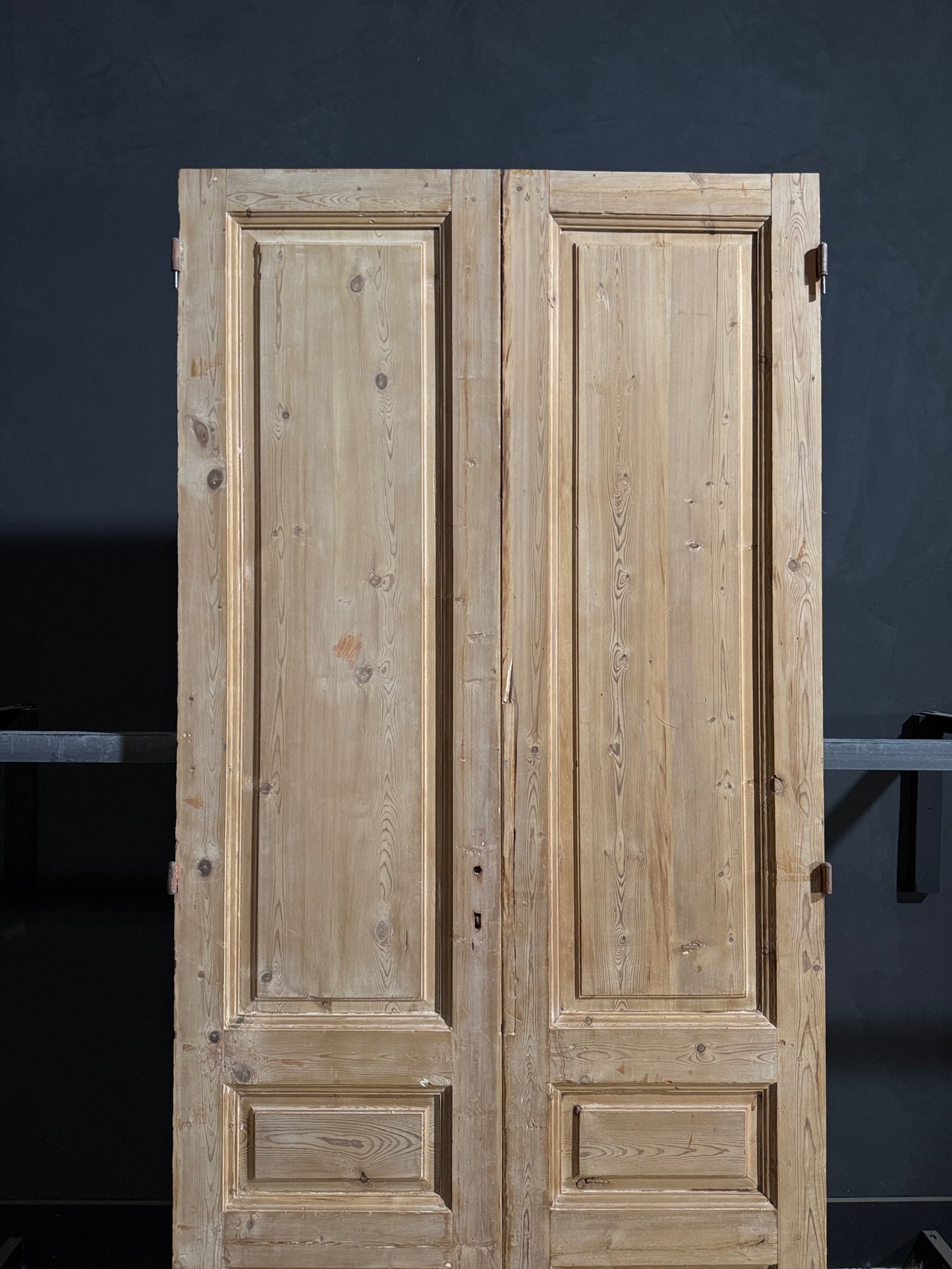 Antique 3 Panel Solid Double Doors - 43.5x98.75 - N161