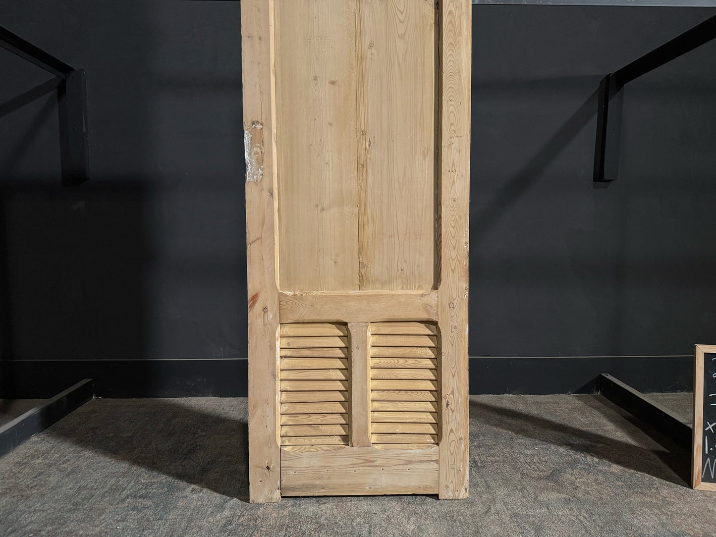 Antique Louvered 2 Panel Single Door - 25.75x70 - N142