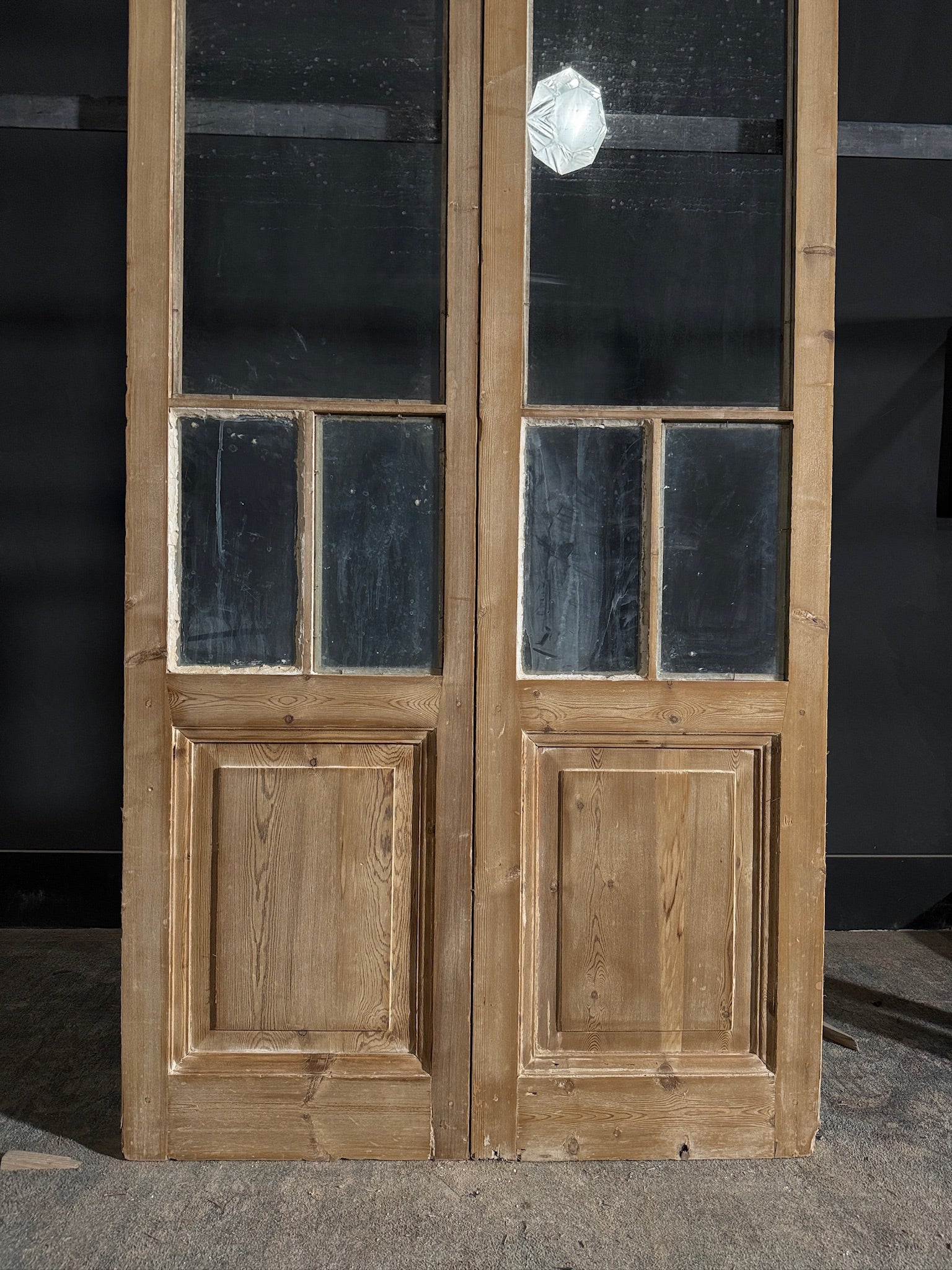 Antique Glass 5 Lite French Doors - 39.5x94 - N492