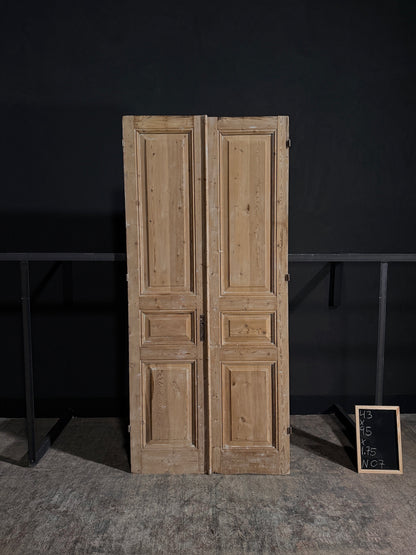 Antique Iron 3 Panel Double Doors - 50x95 - N07