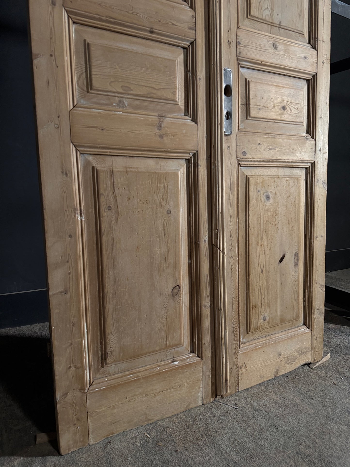 Antique 3 Panel Solid Double Doors - 43.5x99.5 - N531