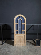 Antique Obscured Glass 7 Lite Arched Single Door - 31.75x83.5 - N263