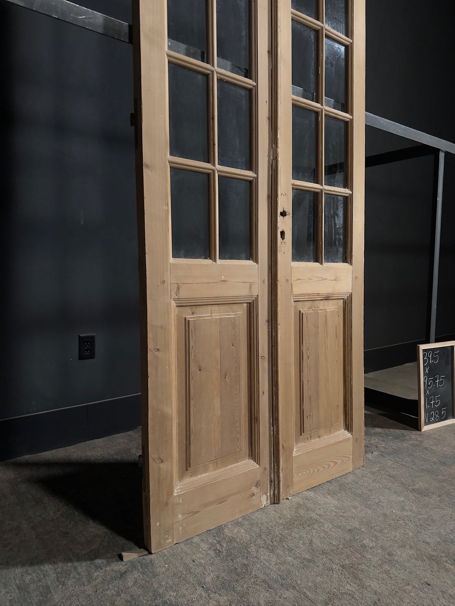 Antique Glass 10 Lite French Doors - 39.5x95.75 - N285