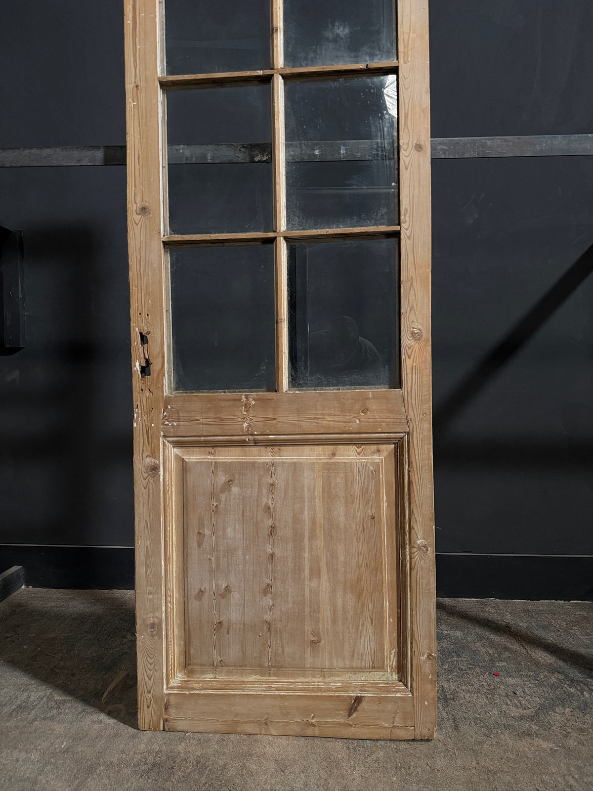Antique Clear Glass Paneled Pantry Door - 30x85 - N756